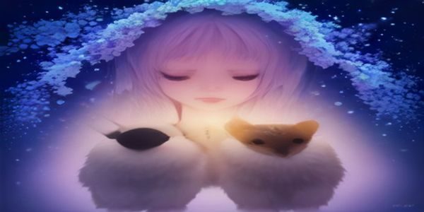 P2P网络拓扑示意图，展示多个节点互相连接共享文件，蓝紫色网络线条科技感十足